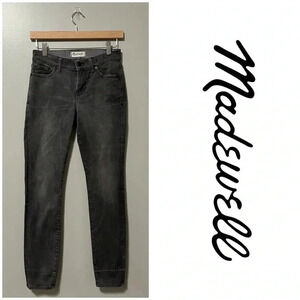 Madewell Skinny Mid Rise  Jeans Grey Faded Wash